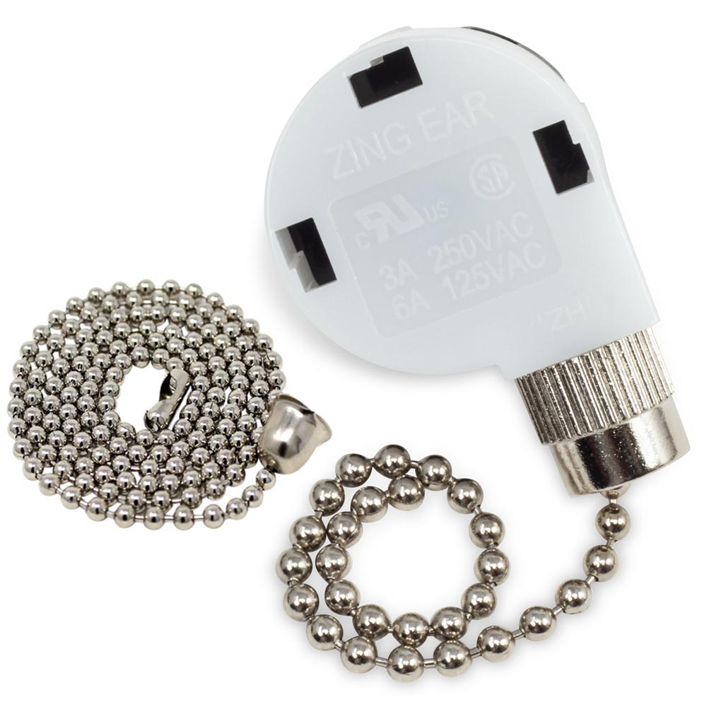 Zing Ear ZE-268S2 and KTE 3089B Three Speed Ceiling Fan Wiring Diagram