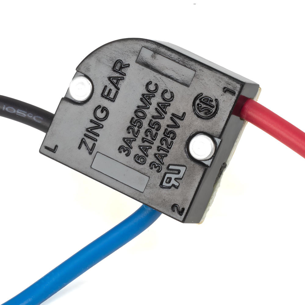 Zing Ear ZE-116M 3-Way 3-Wire Rotary Lamp Light Switch - 3/8" Shank (Back)