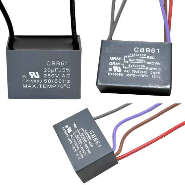 Ceiling fan capacitors