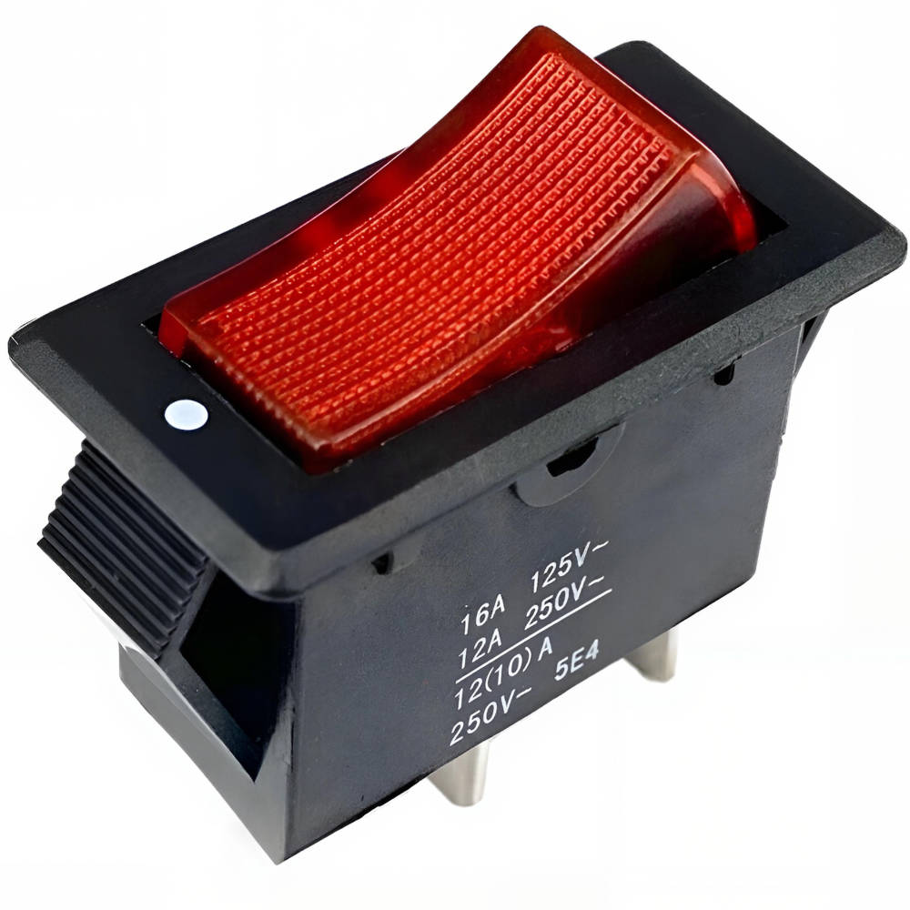 SPST rocker switch with 2 spade terminals compatible with KEDU HY35B