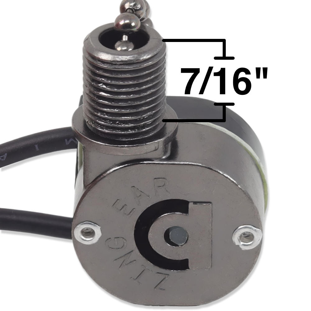 ZE-109M On/Off Pull Chain Switch with Metal Shell - Black Nickel Finish