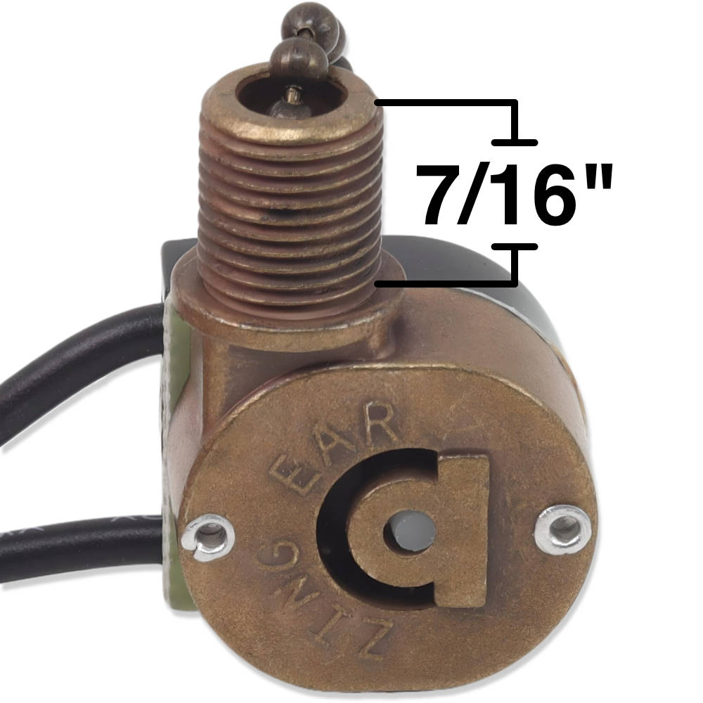 ZE-109M On/Off Pull Chain Switch with Metal Shell - Bronze Finish