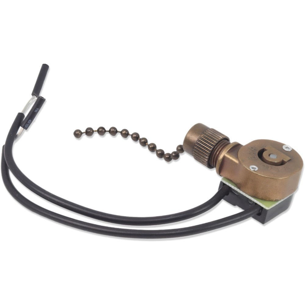 ZE-109M On/Off Pull Chain Switch with Metal Shell - Bronze Finish
