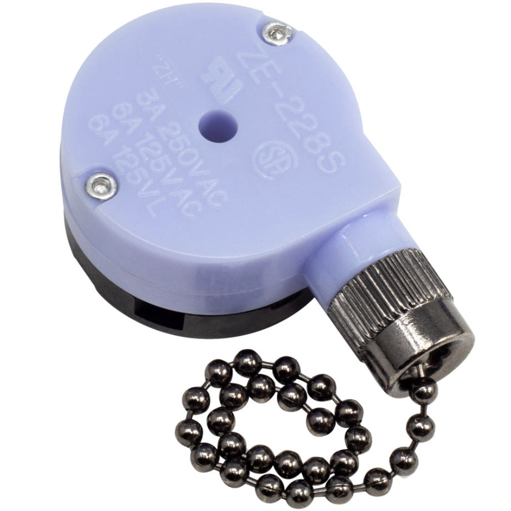 Zing Ear ZE 228S 3 wire 2 speed fan switch replacement - black nickel