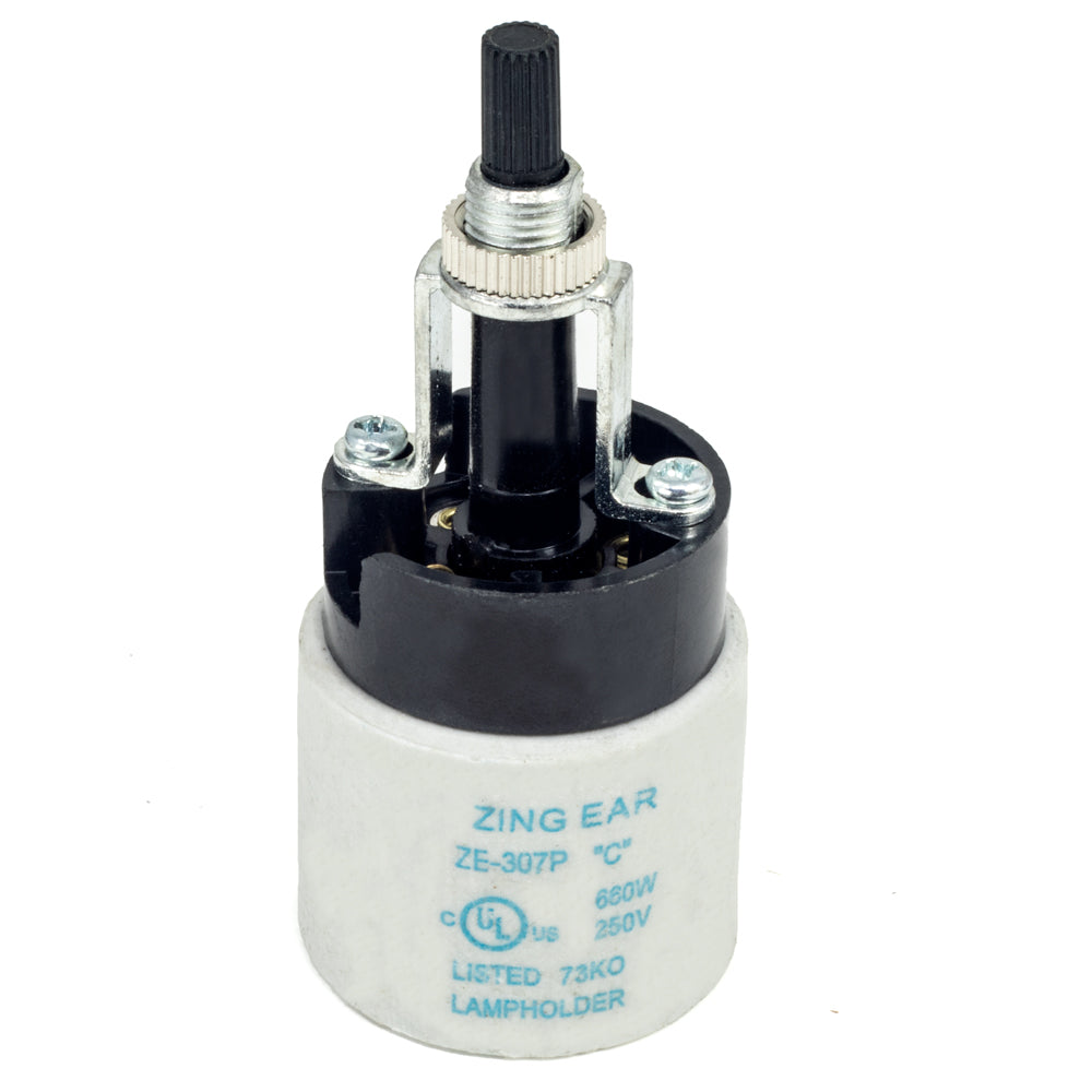Zing Ear ZE-307P Turn Knob Lamp Socket Replacement - On Off