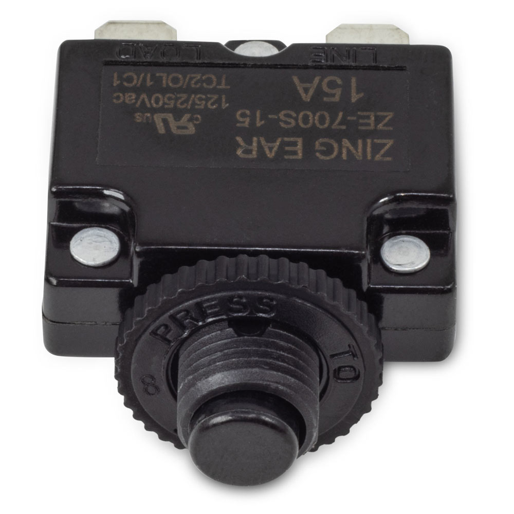 Zing Ear ZE-700S-15 Push Button Thermal Breaker 15A