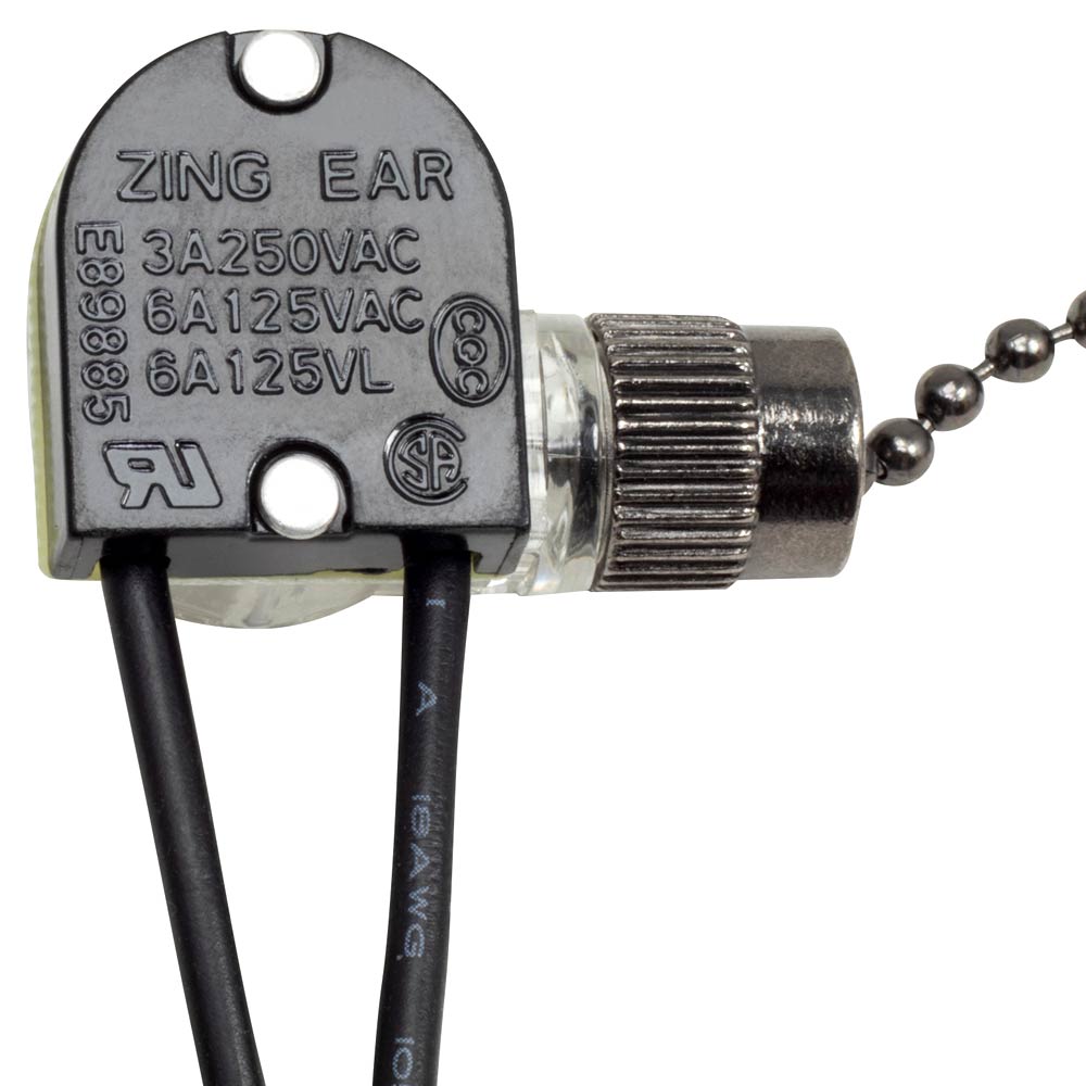 Zing Ear ZE-109 pull chain light switch - back view