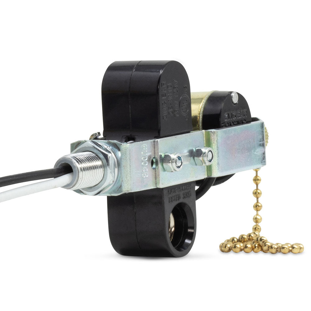 Zing Ear ZE-301D Lamp Holder Light Socket with ZE-109M Switch 75W - with two wires