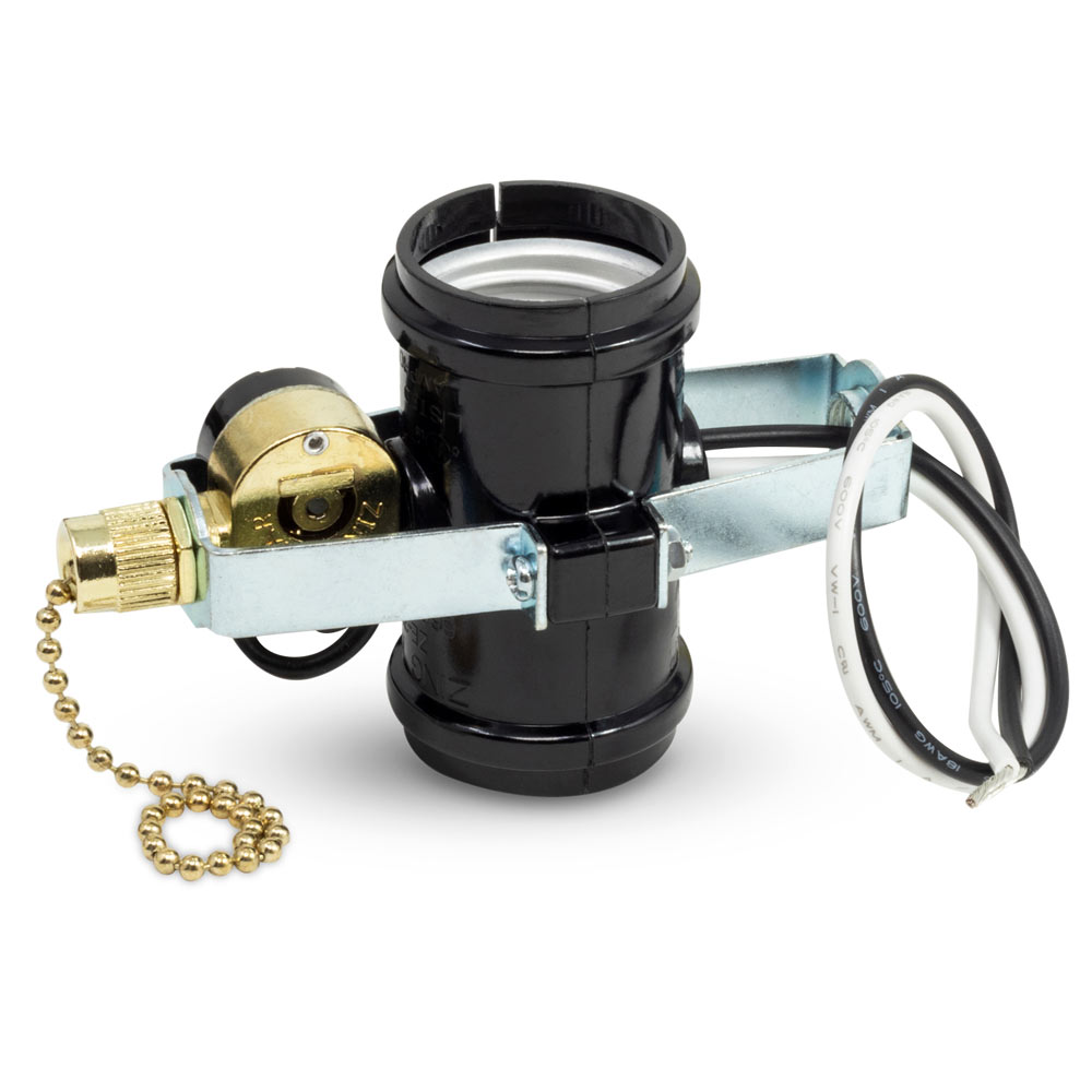 Zing Ear ZE-310 ceiling fan light socket replacement assembly kit lamp holder - Brass