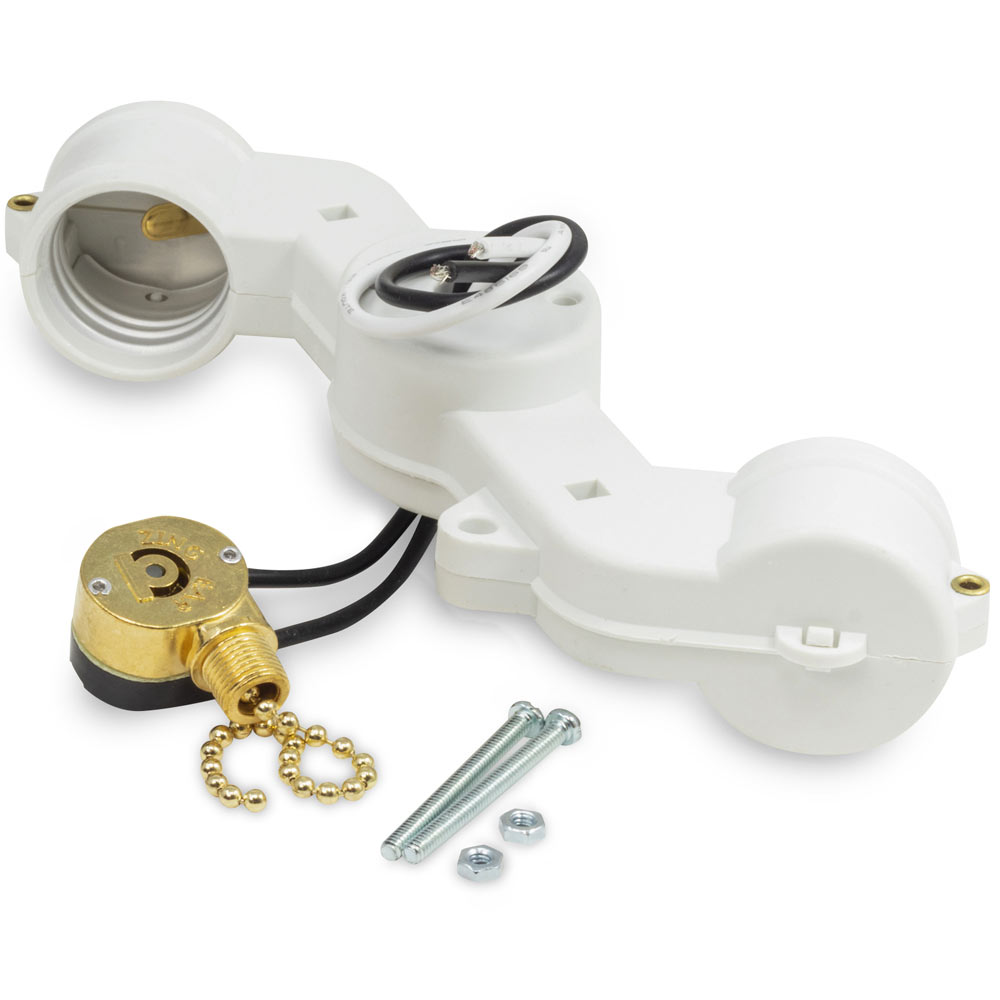 Zing Ear ZE-310DH ceiling fan light socket replacement assembly kit lamp holder - Brass