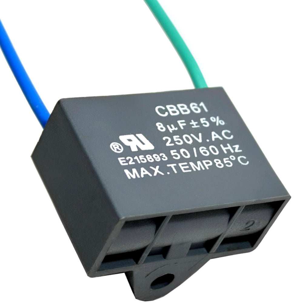 Ceiling Fan Motor Capacitor Replacement CBB61 2-Wire 8uF