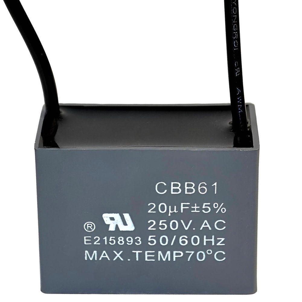 Ceiling Fan Motor Capacitor Replacement CBB61 2-Wire 20uF