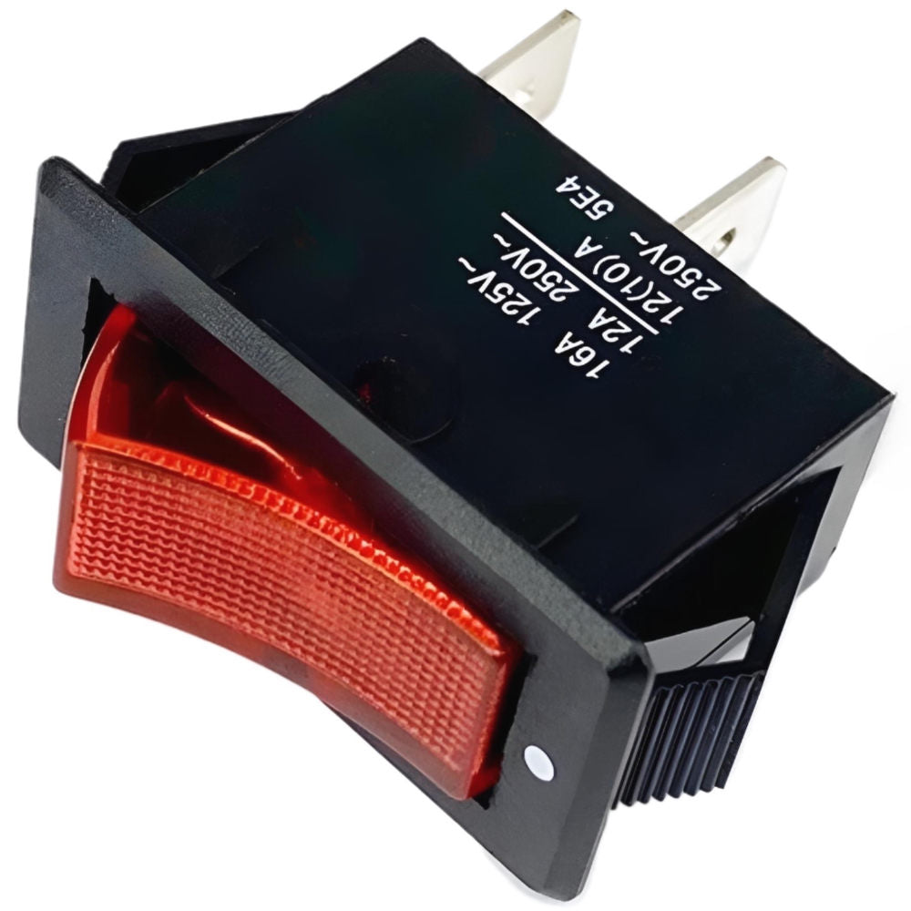 SPST rocker switch with red toggle button compatible with KEDU HY35B
