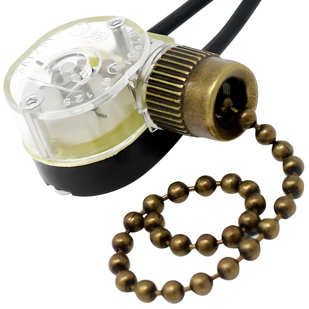 ZE-109 Pull Chain Light Switch Replacement 6A 125VAC