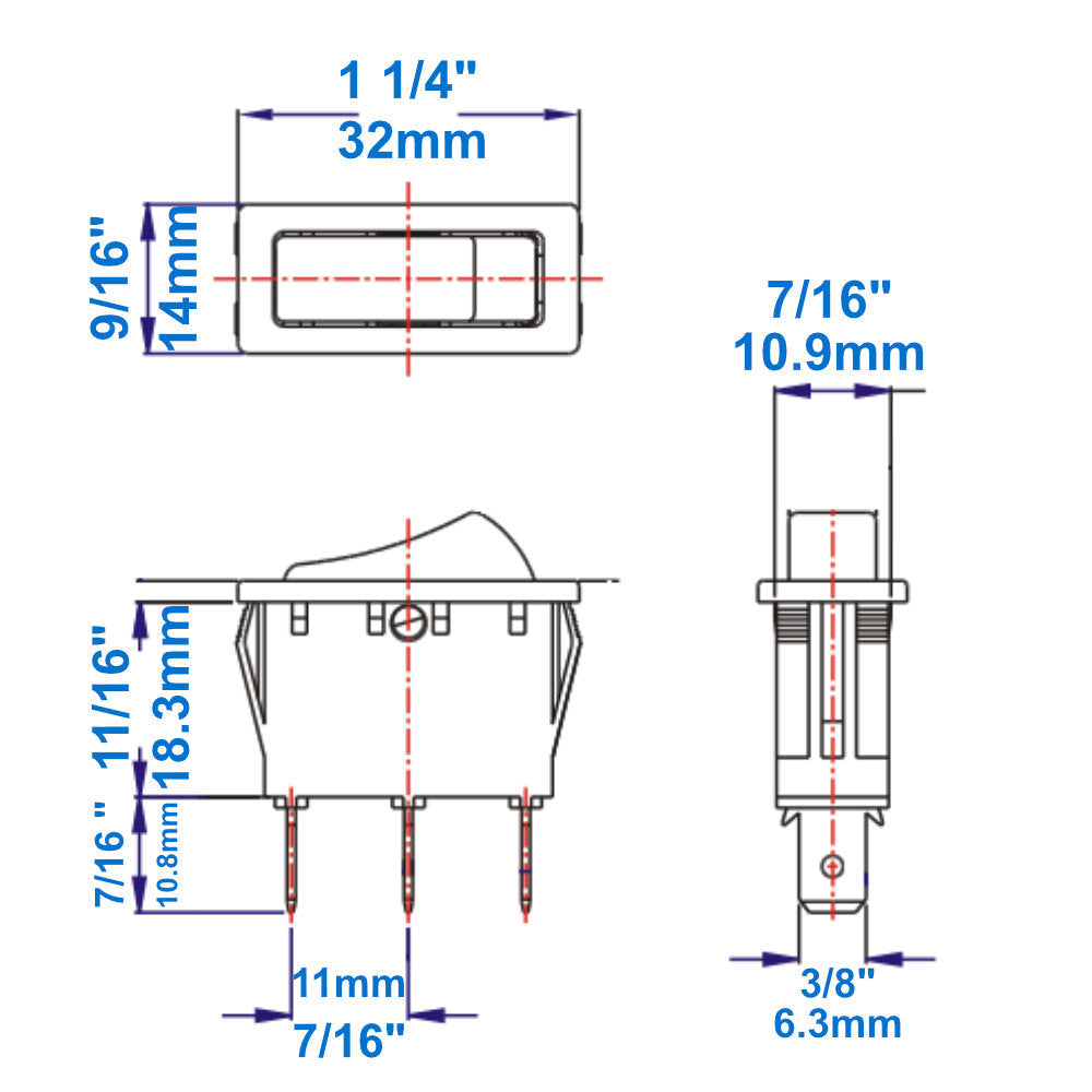 ZE-235L drawing with dimensions labeled