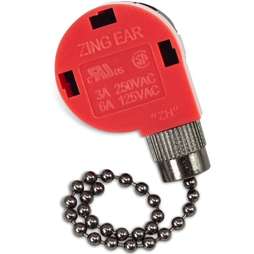 Zing Ear ZE 268S1 3 speed 4 wire pull chain fan switch replacement - black nickel