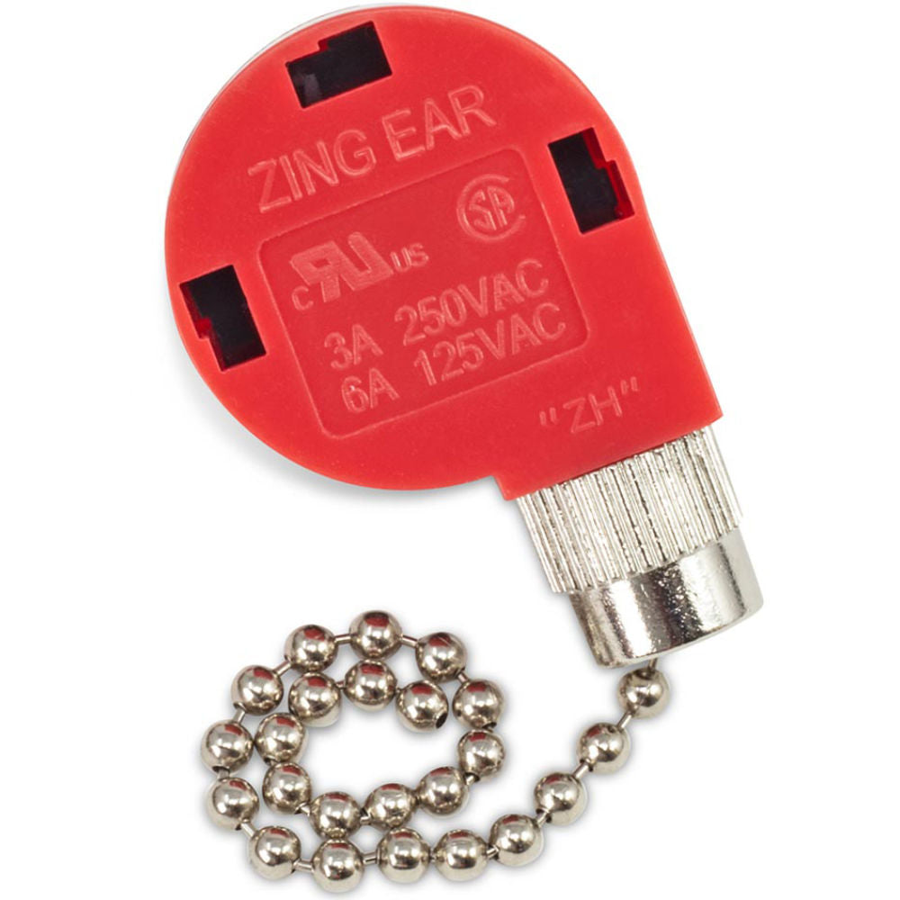 Zing Ear ZE 268S1 3 speed 4 wire pull chain fan switch replacement - nickel