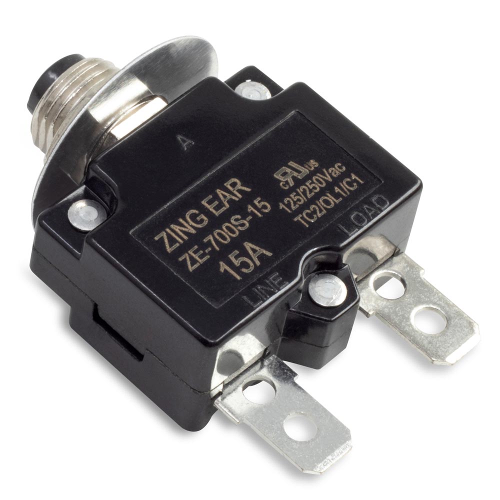 Zing Ear ZE-700S-15 Push Button Thermal Breaker 15A