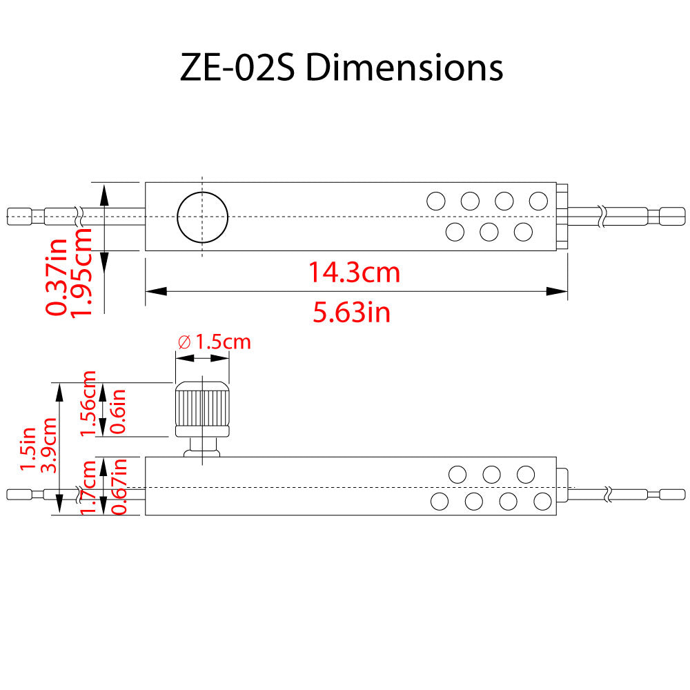 Zing Ear ZE-02S Inline Floor Lamp Dimmer Switch - 500W