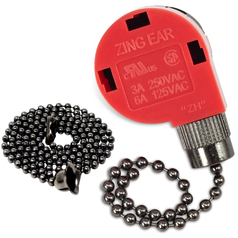 Zing Ear ZE-268s1 3 speed ceiling fan switch - black nickel