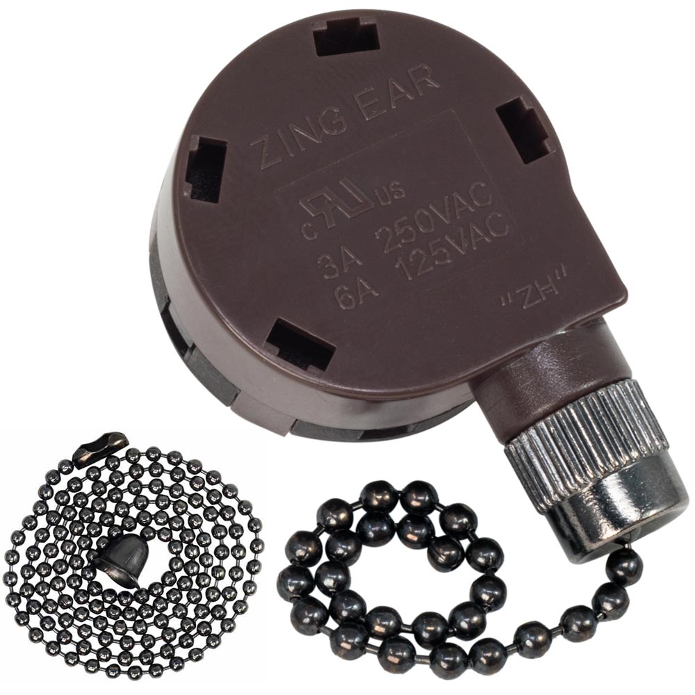 Zing Ear ZE-268s5 4 speed fan switch - black nickel