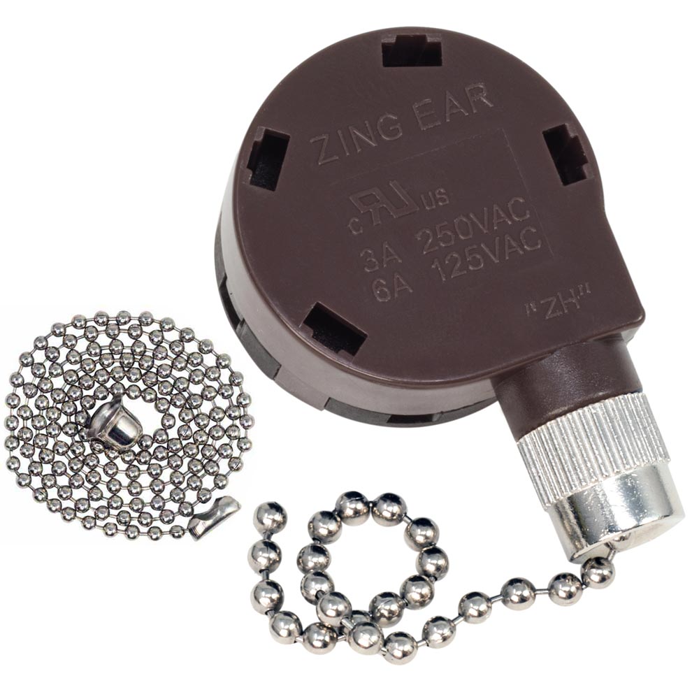 Zing Ear ZE-268s5 4 speed fan switch - nickel