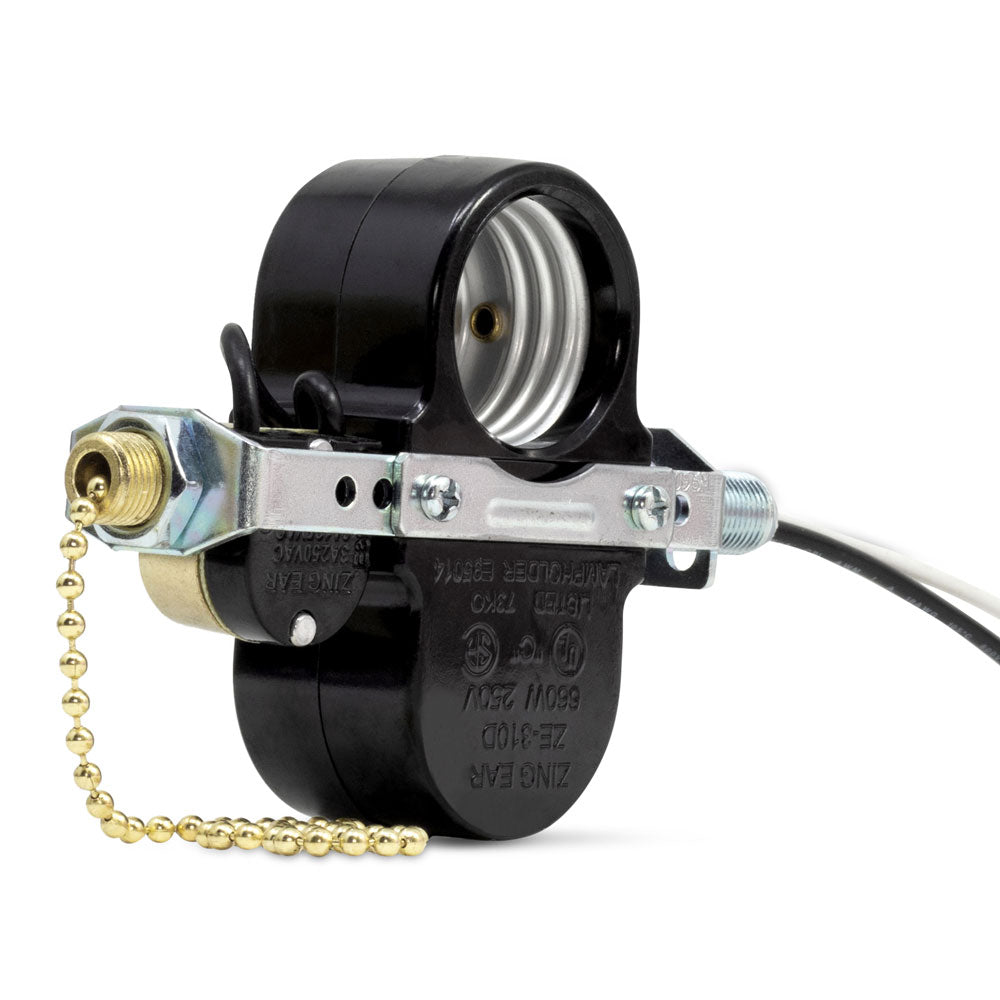 Zing Ear ZE-310D lamp holder light socket with ZE-109M switch - side view