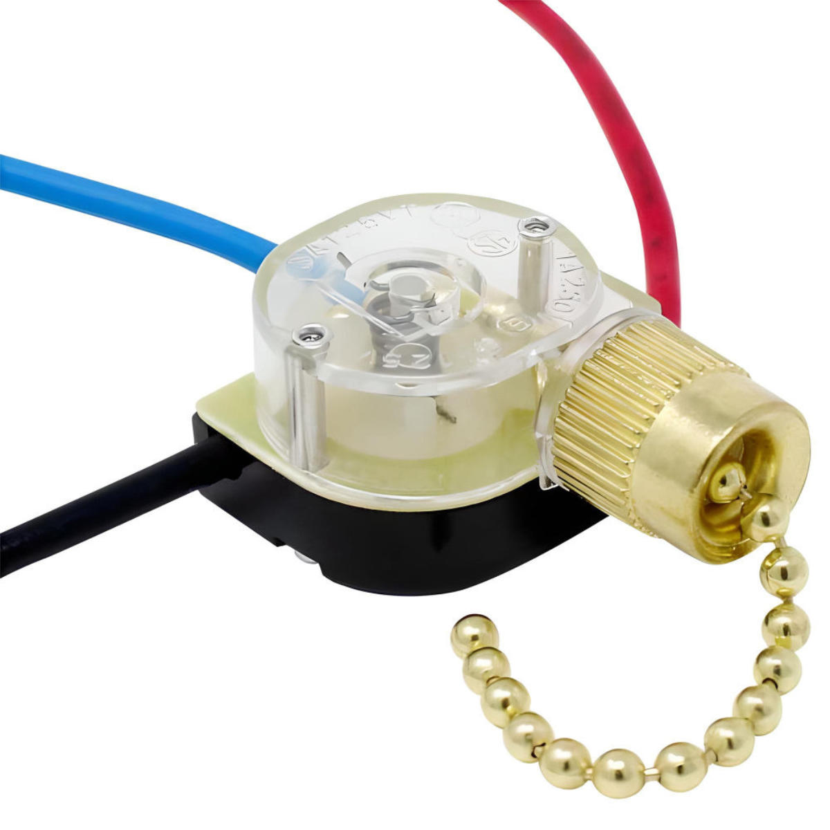 Zing Ear ZE-110 3 Way Fan Light Switch with Pull Chain